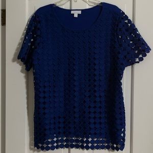 Woman’s Royal Blue Charter Club Shirt XL